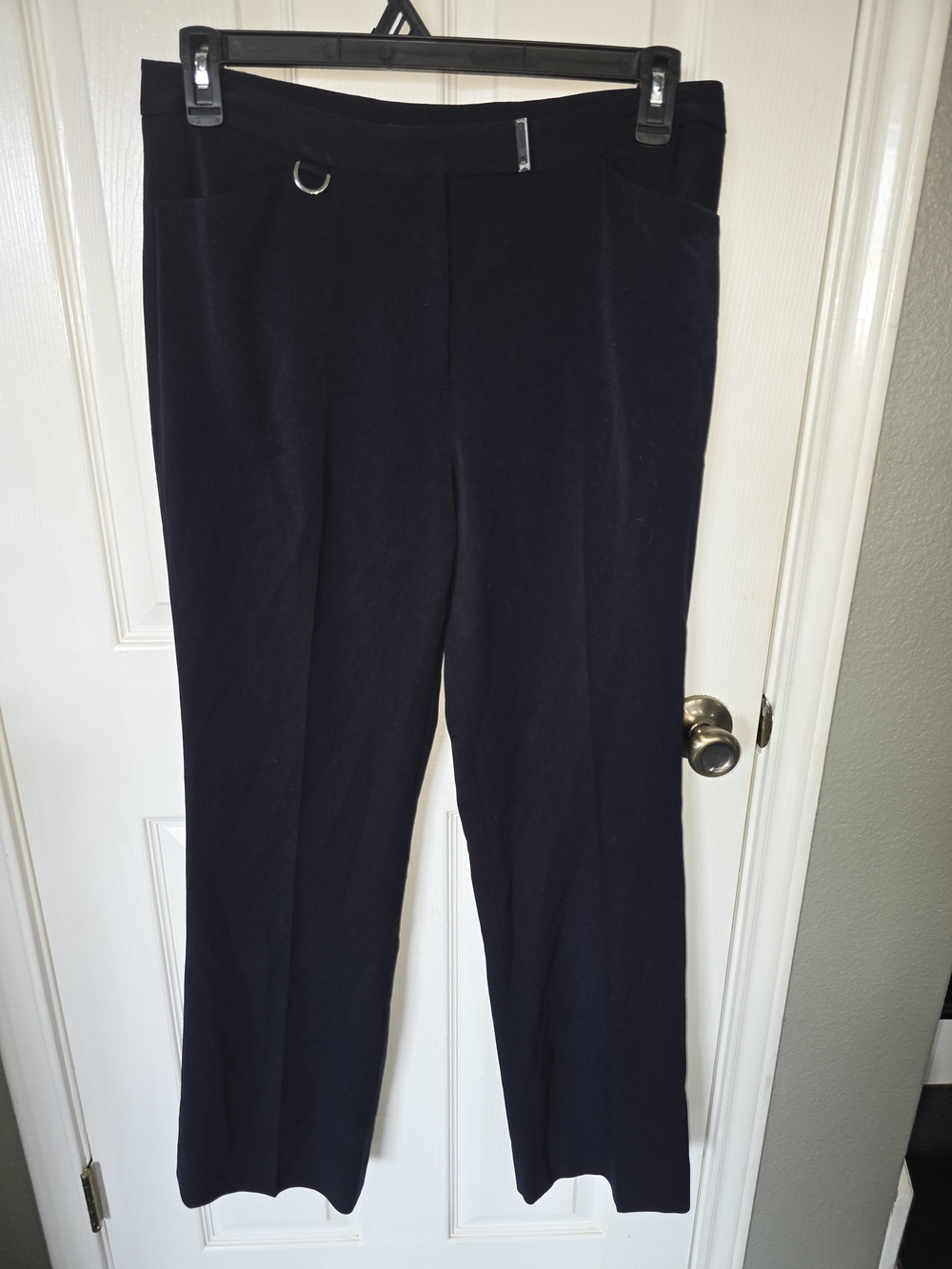 Jones New York Black Dress Pants with Subtle Hardware